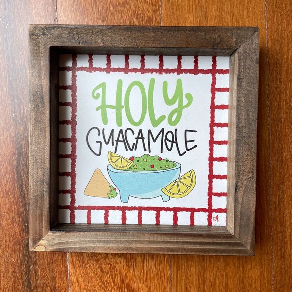 NEW Two Framed Metal Guacamole Prints - 6" Square - Picture 3 of 5
